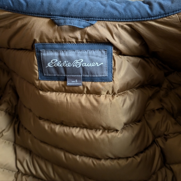 Eddie Bauer men  blue Truckee Down bomber style Jacket - Picture 11 of 14